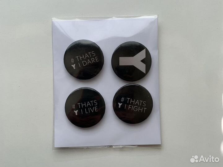 Набор металлических значков YSL