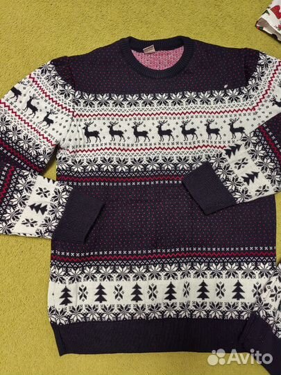 Новогодний фэмили лук family look свитер