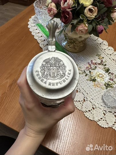 Пивная кружка из олова Чехия