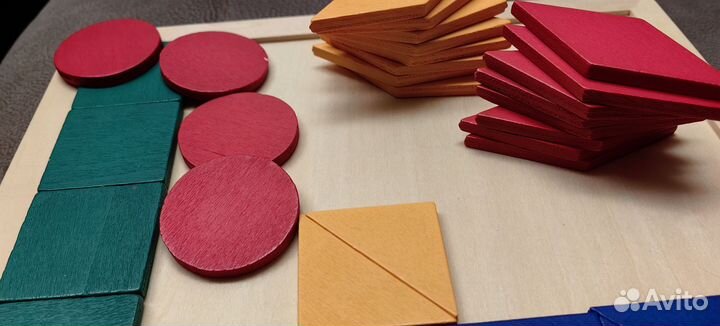 Геометрические фигуры из дерева набор