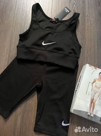 Топ и велосипедки nike pro