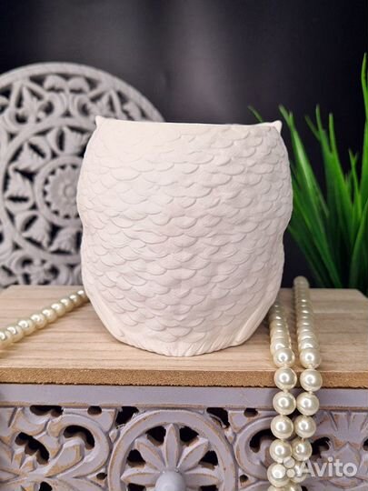 Декоративное кашпо статуэтка Сова подарки сувениры