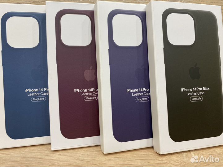 Чехол на iPhone 14 Pro Max кожаный