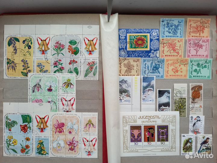 Большой альбом.старин.фауна.флора марки