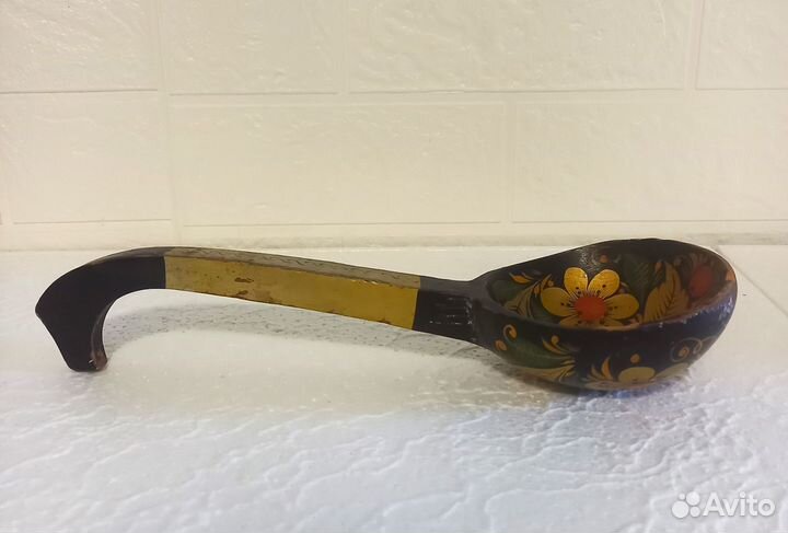 Большая деревянная ложка хохлома СССР
