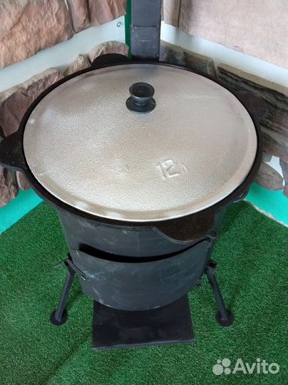 Казан 12 + печь с трубой