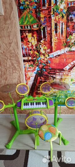 Детский барабан с пианино