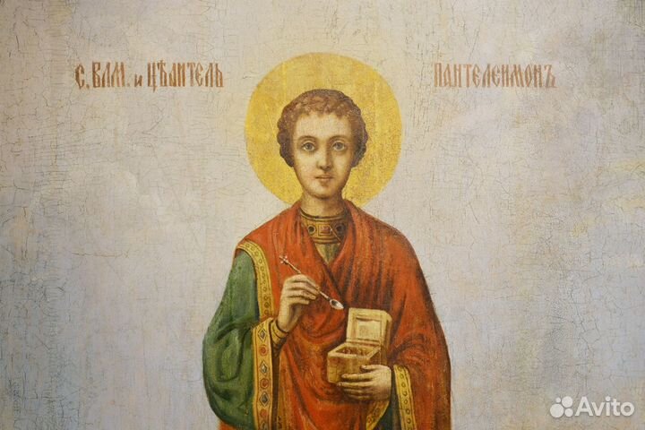 Икона Пантелеймон 19 века