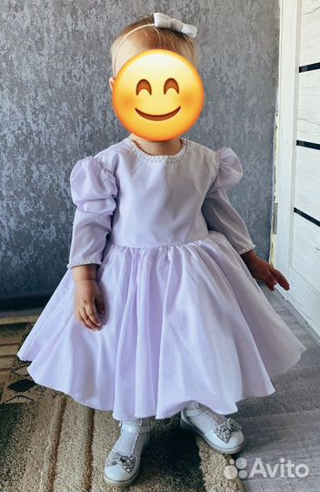 Пышное платье на девочку 80