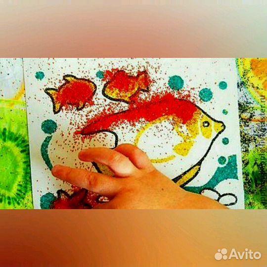 Набор цветного песка для детского творчества