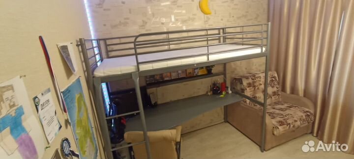 Кровать- чердак двухьярусная IKEA