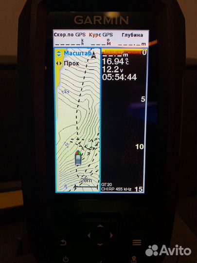 Эхолот garmin striker plus 4cv + GT-20