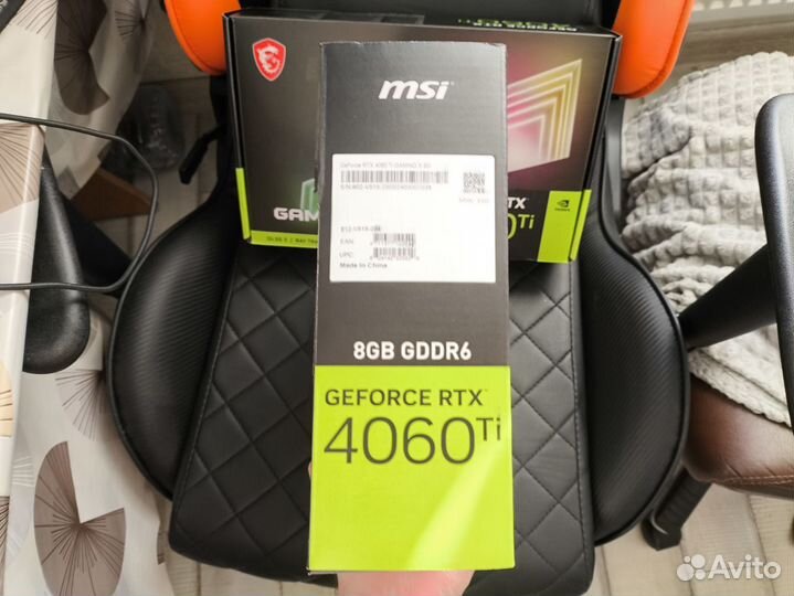 Новая видеокарта MSI RTX 4060 Ti gaming X 8GB