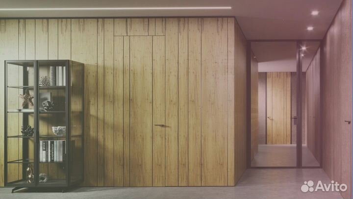 Дверь скрытая межкомнатная кромка черная 2100х800