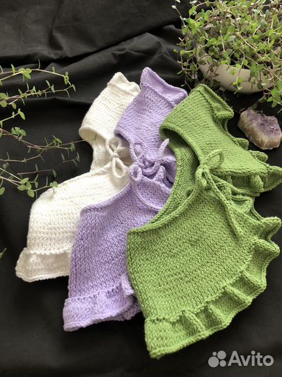 Вязаный воротник