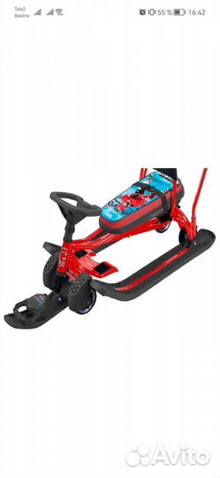Детский снегокат с колесами