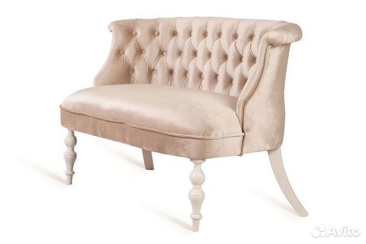 Диван Бархат, эмаль белая, 30 - бежевый. Москва