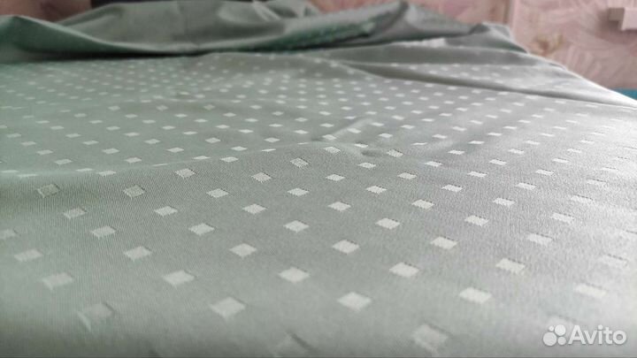 Скатерть зелёная хлопковая