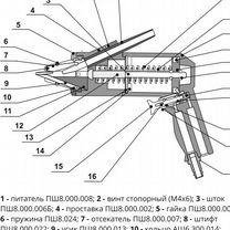 Шиповальный пистолет/Запчасти /Сибек