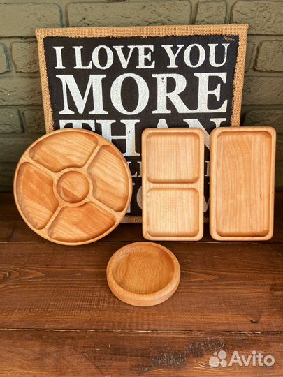 Набор менажниц из дерева 4 шт