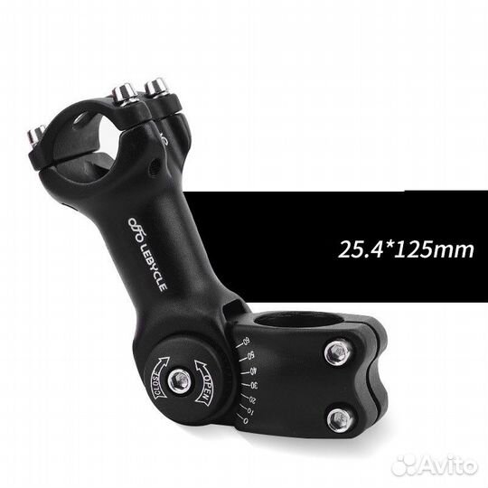 Вынос руля регулируемый 25.4мм/125 мм