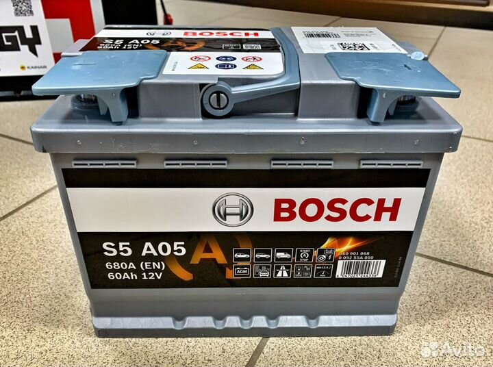 Аккумулятор Bosch AGM 60ah на Hummer3