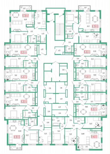 1-к. квартира, 44,4 м², 24/25 эт.