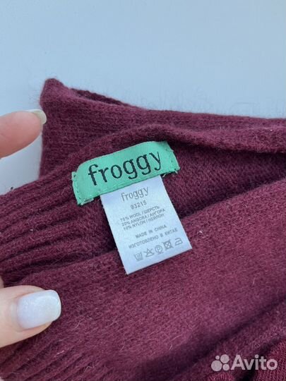 Набор шапка, шарф, перчатки бордовые