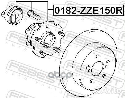 Ступица задняя 0182ZZE150R Febest