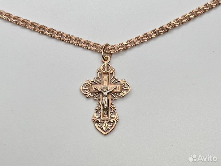 Золотой крест 585 пробы