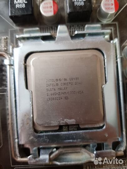 Материнская плата LGA775 с процессором