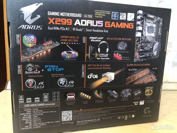 Материнская плата X299 aorus Gaming