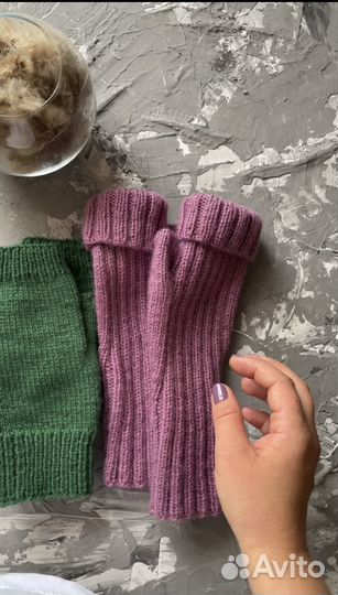 Митенки вязаные