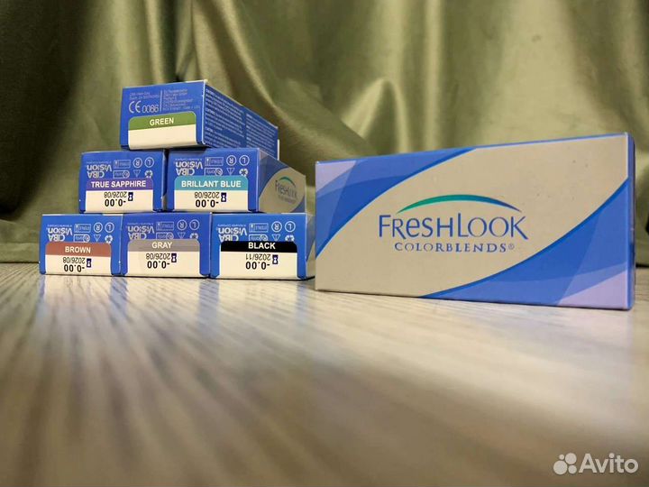 Цветные линзы серые/gray/коричневые/brown