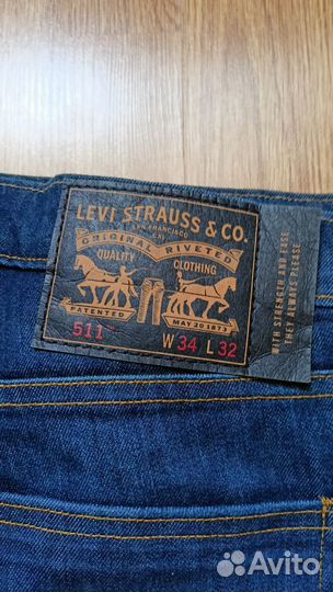 Джинсы мужские levis 511 w34 l32