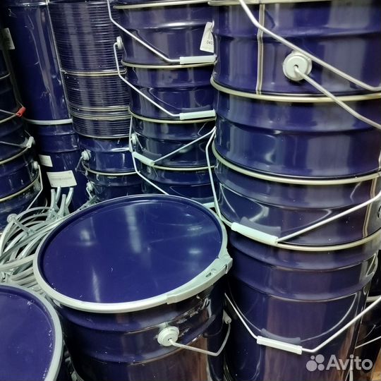 Бочка / ведро металлическое 25 Л С крышкой хомутом