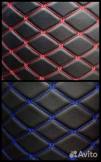 Экокожа стеганая для салона авто