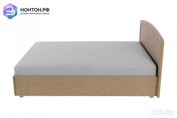 Тахта с овальной спинкой темно-бежевая