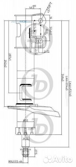 Амортизатор передний правый JAS0237 just drive
