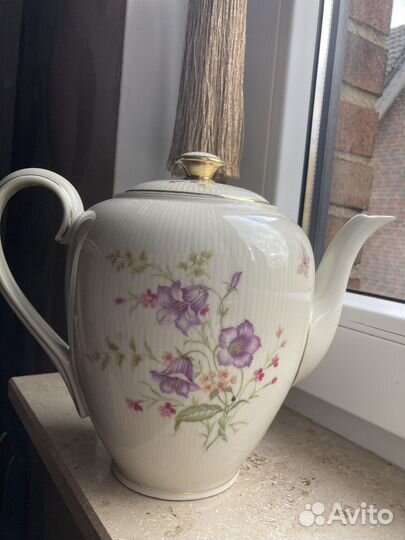 Schumann чайник заварник с тарелочкой винтаж