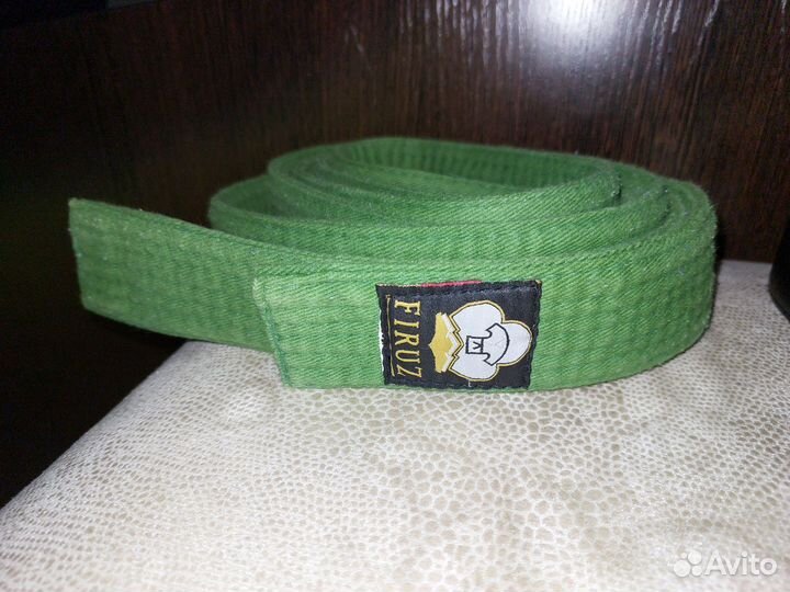 Пояс для дзюдо зелёный firuz
