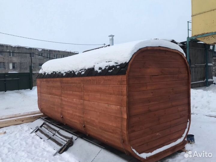 Баня-бочка квадро с доставкой