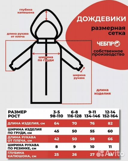 Детские дождевики 116