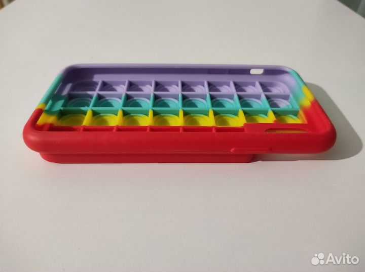 Чехол радужный на iPhone 10 поп-ит