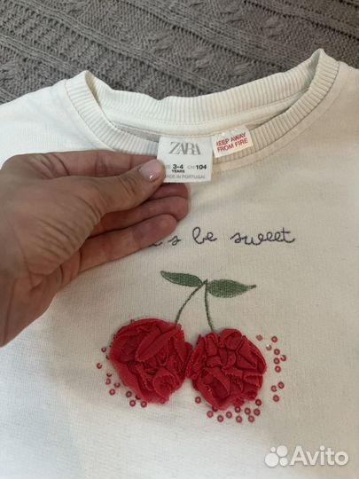 Толстовка свитшот худи кофта Zara 104 см 3-4 года