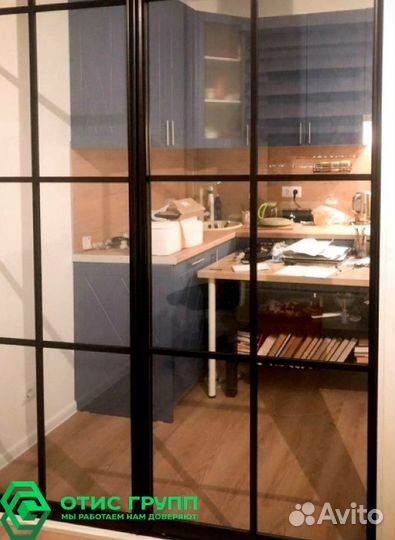 Раздвижные стеклянные перегородки