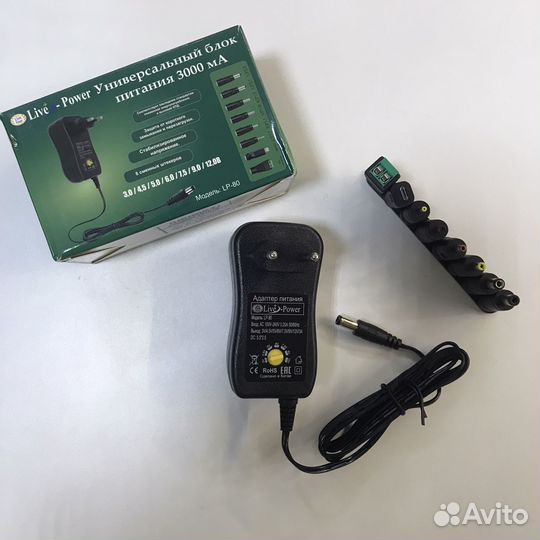 Блок питания lp-80 3-12 v, 3000 mAh, 8 коннектор