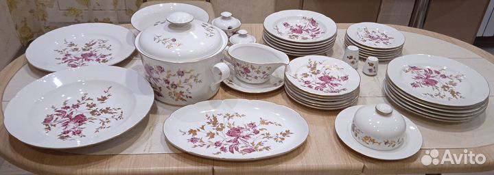 Столовый сервиз на 6 персон гдр Jlmenau