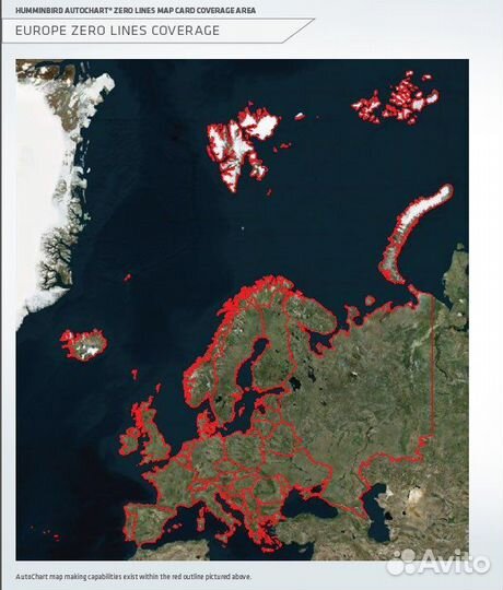 Карта глубин для humminbird (Zeroline Europe)