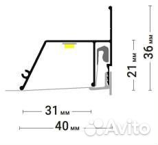 Стеновой контурный профиль kontur 01 для потолков